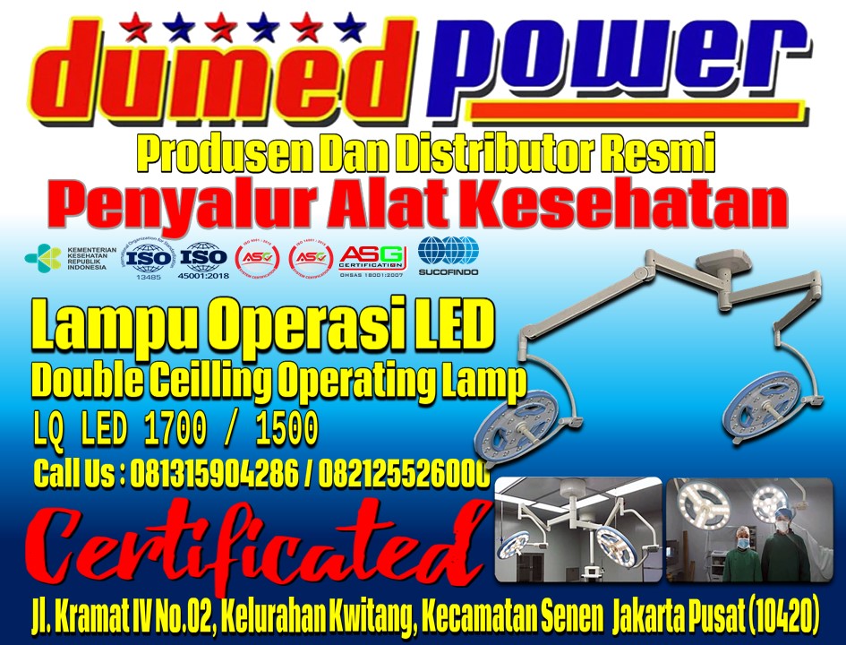 Lampu Operasi LED Double Ceilling Operating Lamp LQ LED 1700-1500 DUPO Healthcare