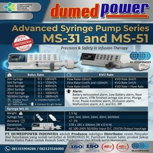 Advanced Syringe Pump Series MS-31 and MS-51 (Precision & Safety in Infusion Therapy)