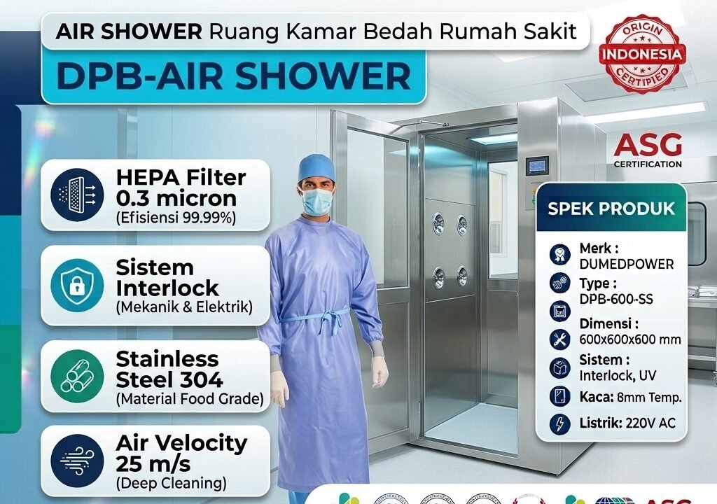 Jual Air Shower Cleanroom Kamar Bedah