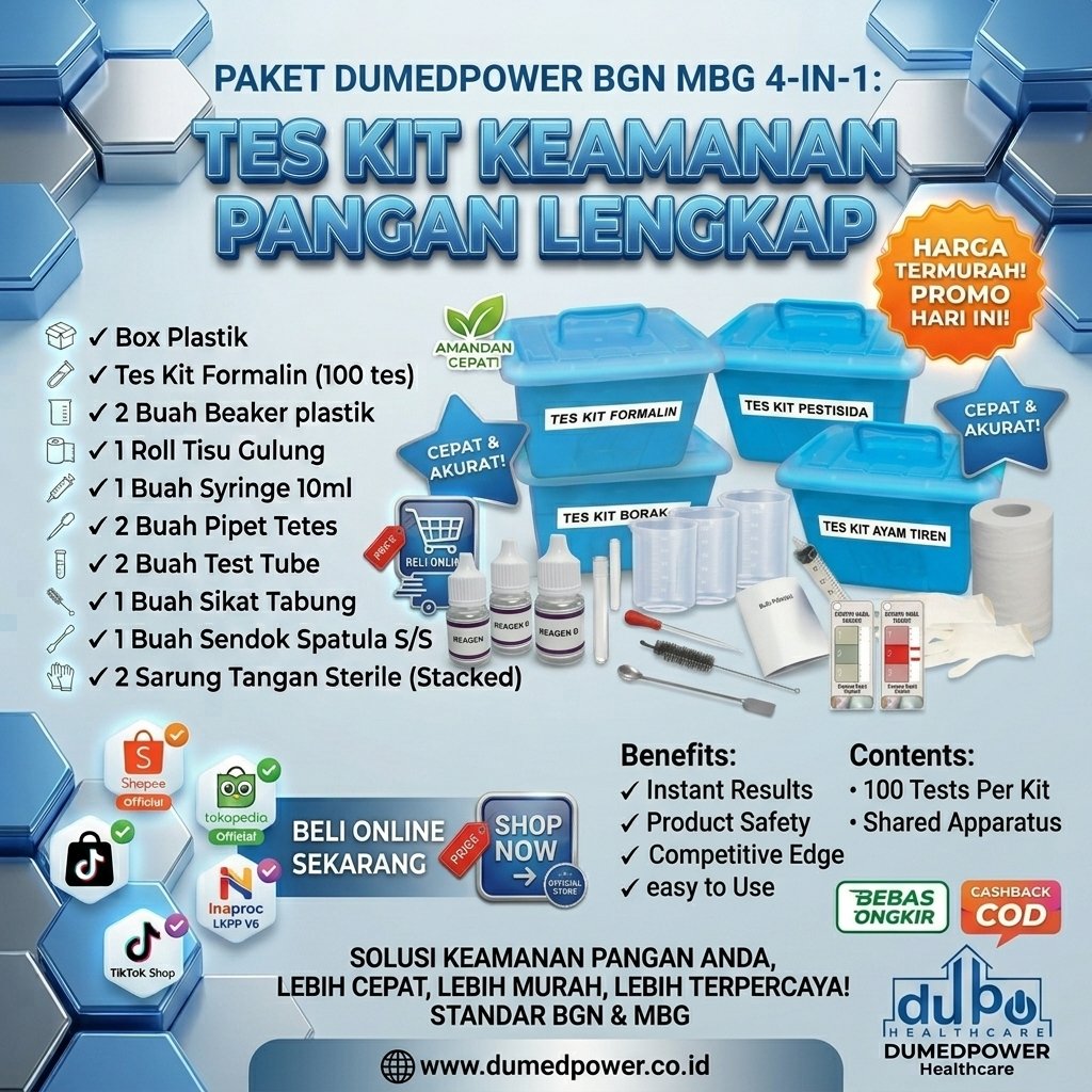 Jual Paket Dumedpower Tes Kit Keamanan Pangan Lengkap BGN MBG