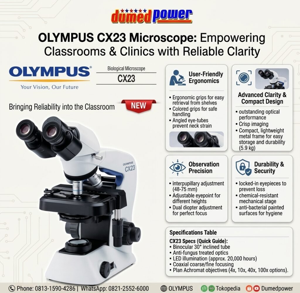 Jual Mikroskop Olympus CX23 Binocular Original - Solusi Andal untuk Laboratorium