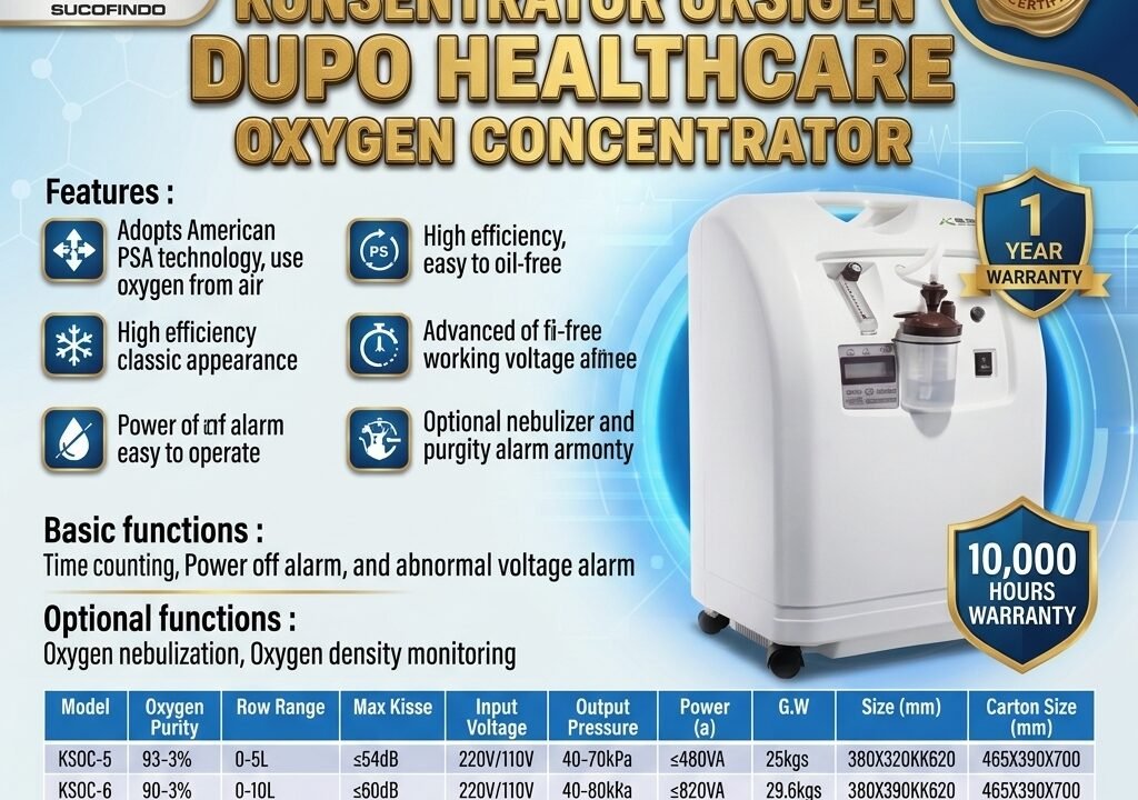 Jual Konsentrator Oksigen Dupo Healthcare Resmi Kemenkes RI