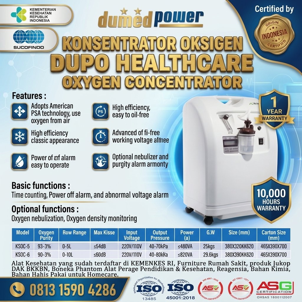 Jual Konsentrator Oksigen Dupo Healthcare Resmi Kemenkes RI