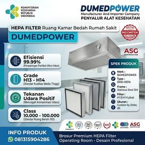 Jual Hepa Filter Ruang Kamar Bedah Rumah Sakit DUMEDPOWER
