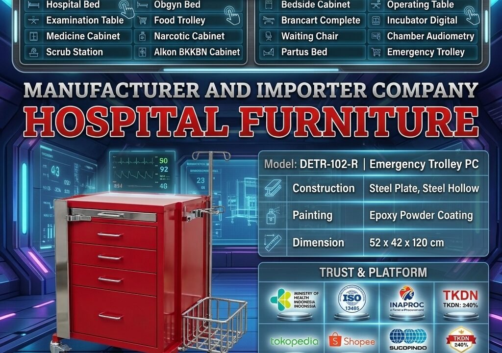 Jual Emergency Trolley PC DETR-102-R Dumedpower Resmi