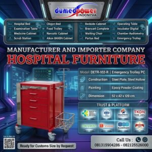 Jual Emergency Trolley PC DETR-102-R Dumedpower Resmi