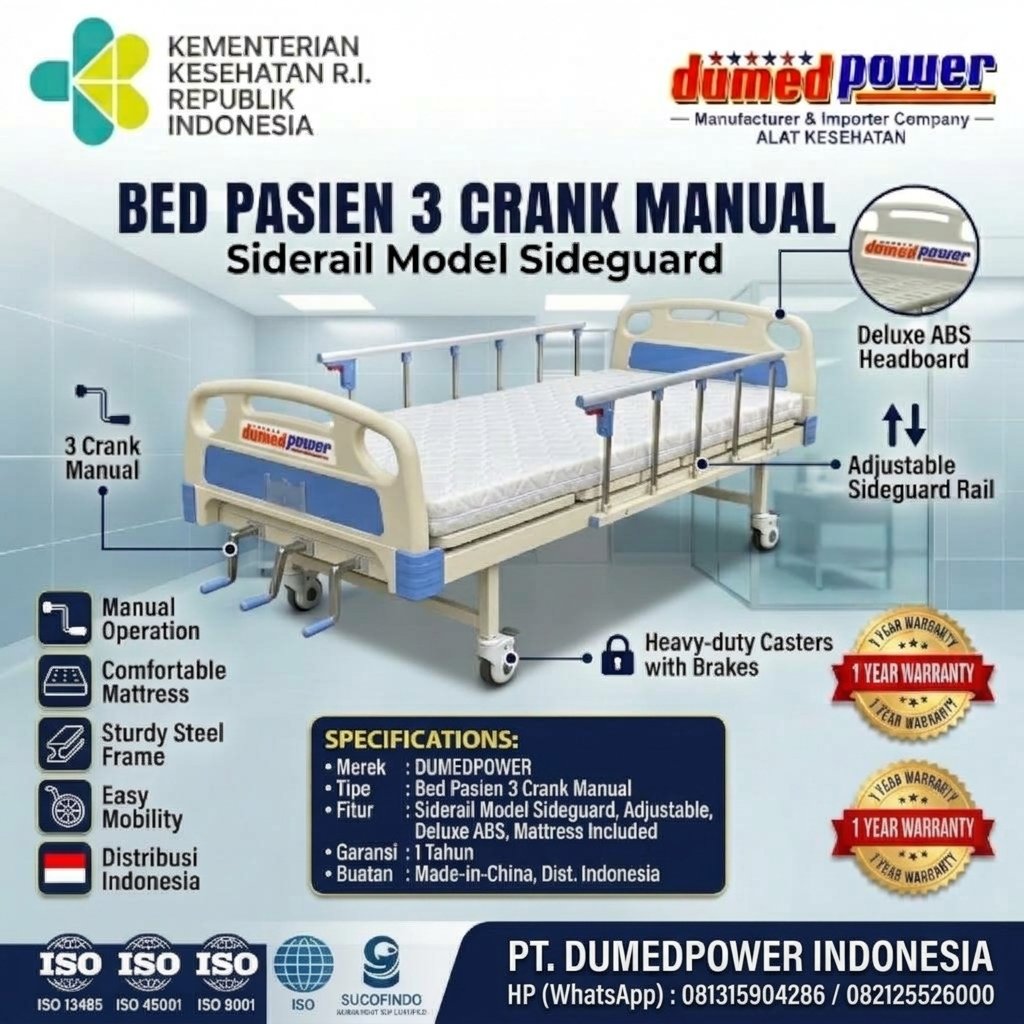 Jual-Ranjang-Tempat-Tidur-Bed-Pasien-Manual-dan-Elektrik-1-2-3-4-5-Lokal-dan-Import-DUMEDPOWER