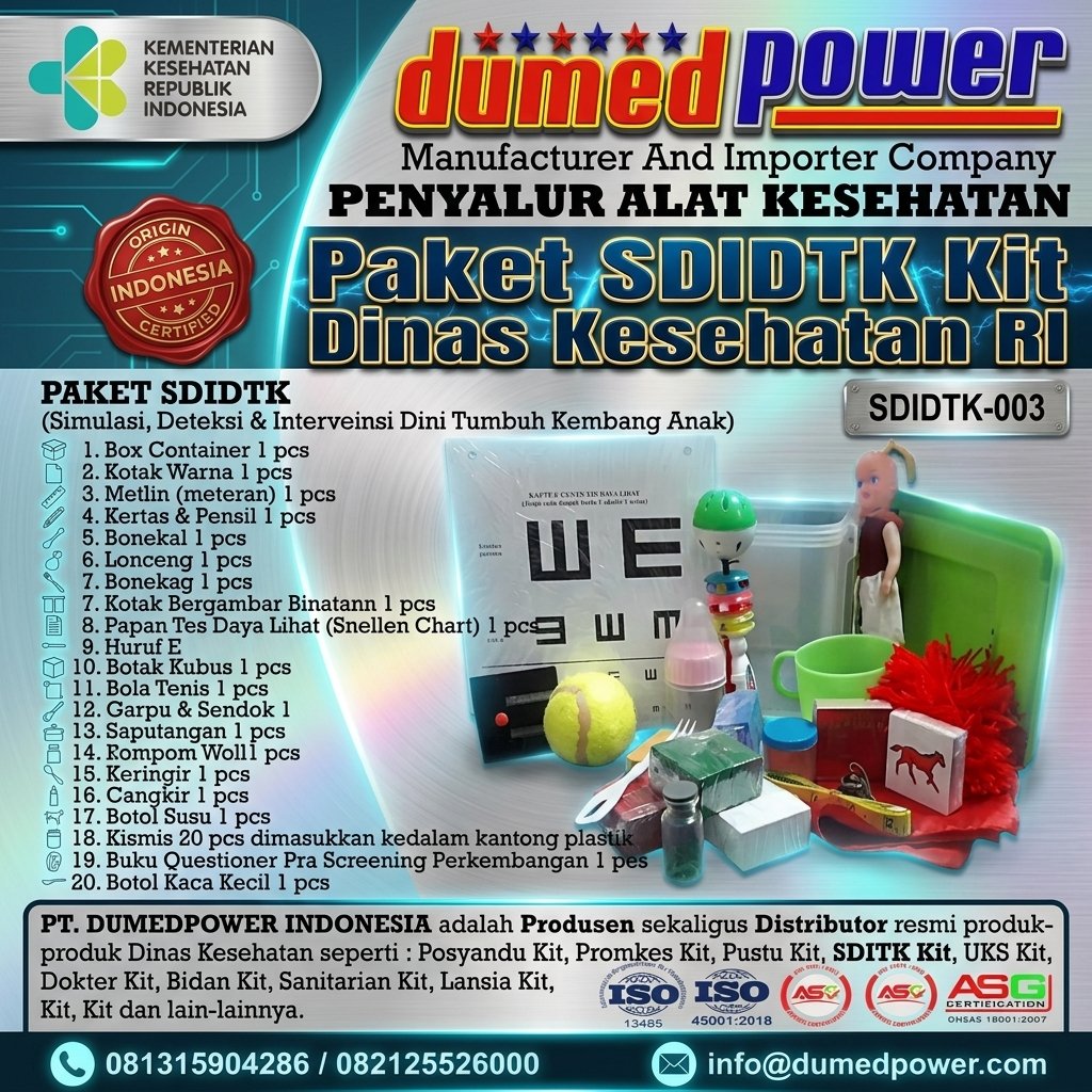 Jual Paket SDIDTK Kit Dinas Kesehatan RI (SDIDTK-003) - PT Dumedpower Indonesia