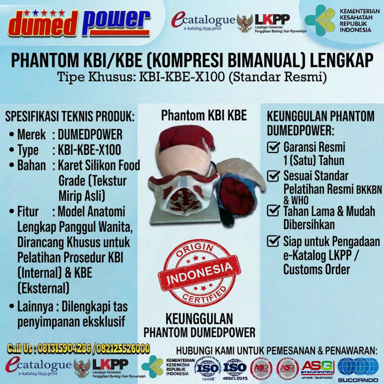 Jual Phantom KBI KBE Alat Peraga Kompresi Bimanual Bergaransi Resmi