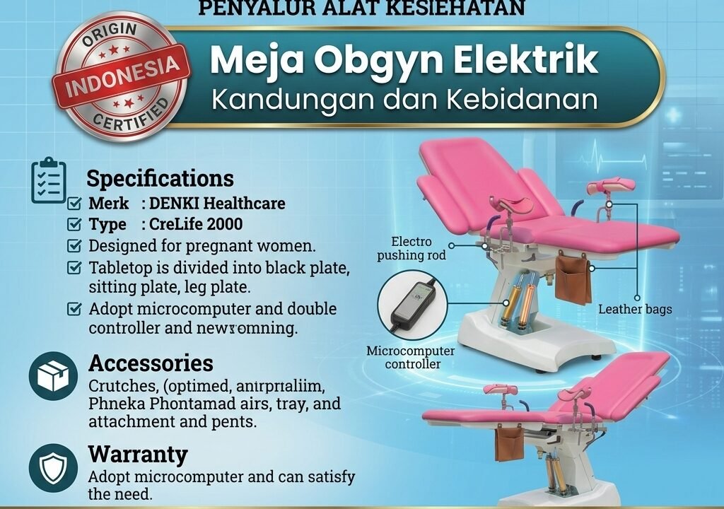 Unit Jual Meja Obgyn Elektrik DENKI Healthcare CreLife 2000 PT Dumedpower Indonesia
